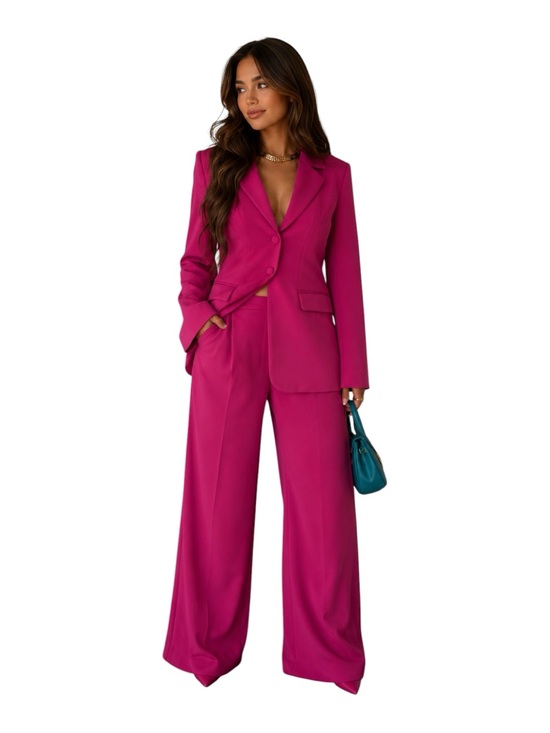 naked wardrobe Jackets & Blazers - Naked Wardrobe Pur-Suit Me Oversized Blazer Fuchsia Pink Size S NWOT